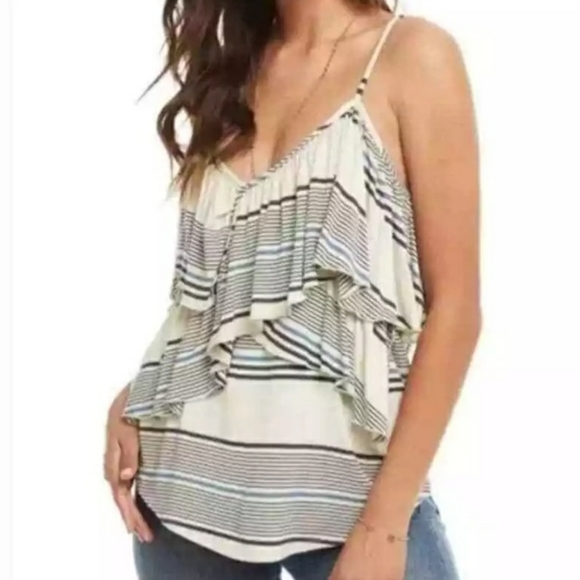 Chaser Tops - NWT Chaser Ruffle Tank S